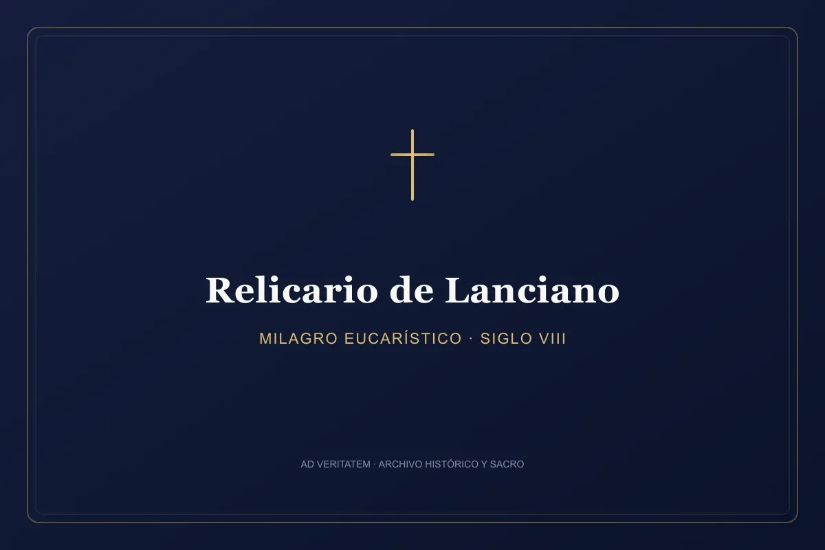Relicario de plata y cristal que custodia la carne y sangre del Milagro Eucarístico de Lanciano